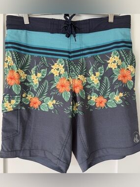 Ripzone Board Shorts Tropical Swim Trunks Beach Surf Vacation Summer Swim